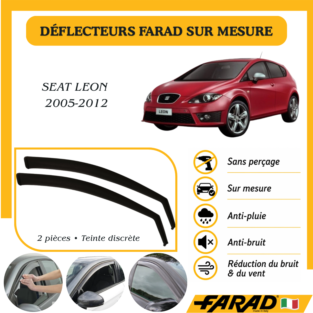 Déflecteurs d’air FARAD Seat Leon 2005-2012