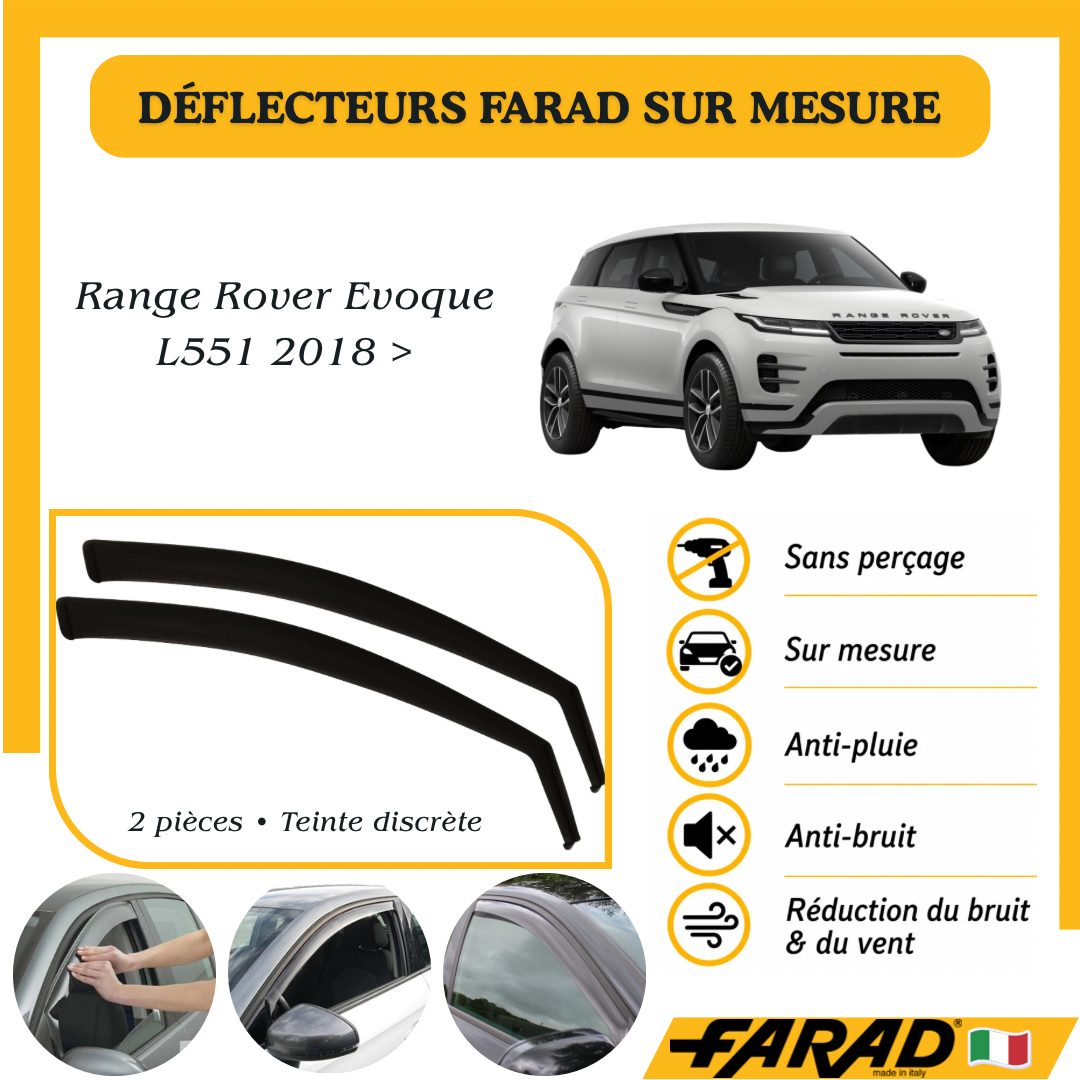 Déflecteurs d’air FARAD Range Rover Evoque L551 2018 >