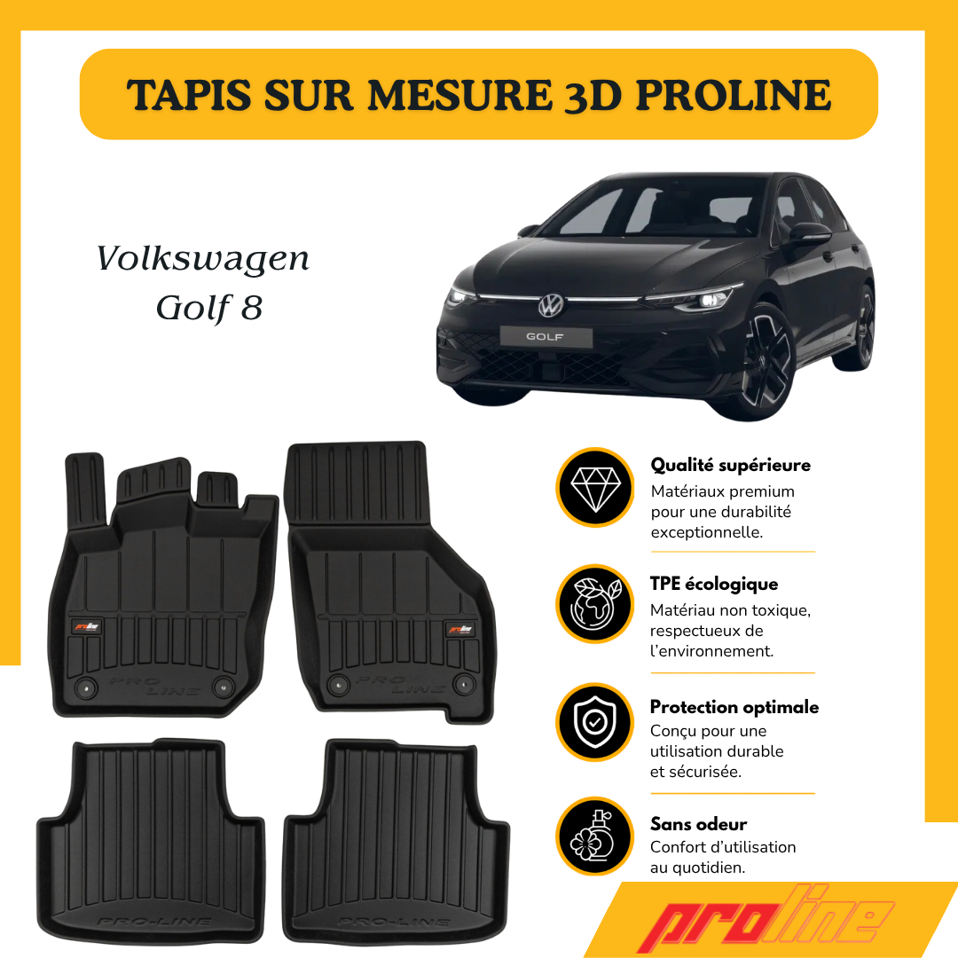 Tapis de sol PROLINE Volkswagen Golf 8
