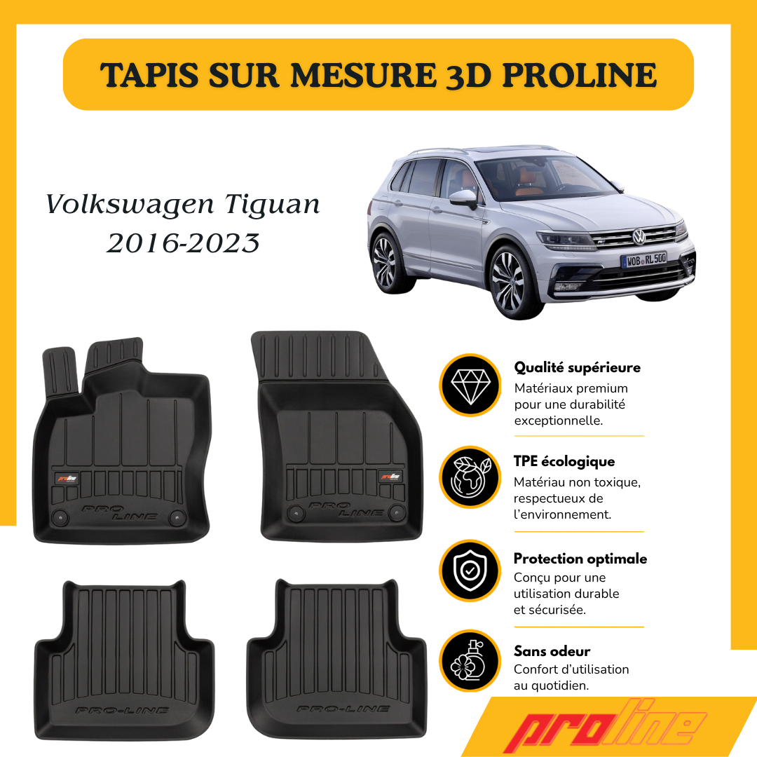 Tapis de sol PROLINE Volkswagen Tiguan II 2016-2023