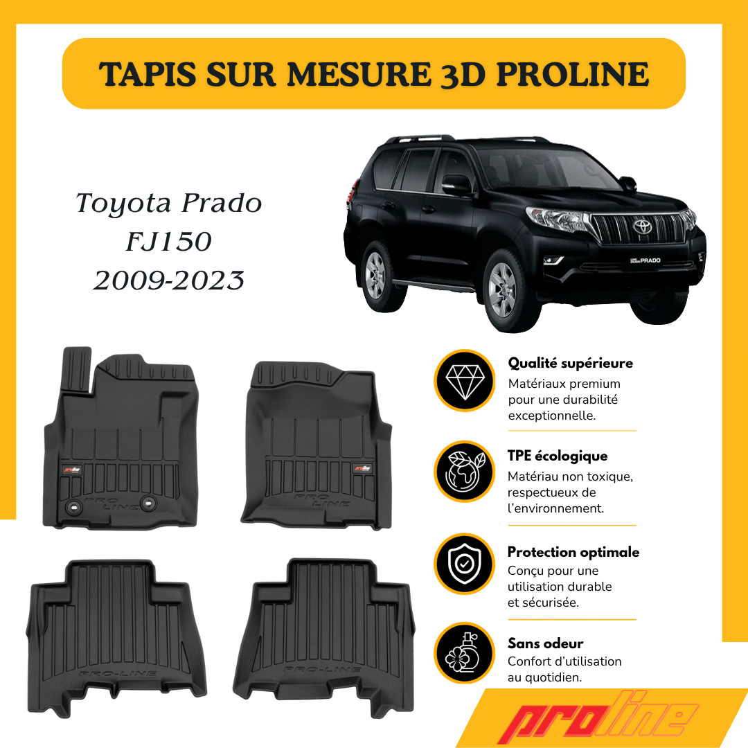 Tapis de sol PROLINE Toyota Land Cruiser FJ150 2009-2023