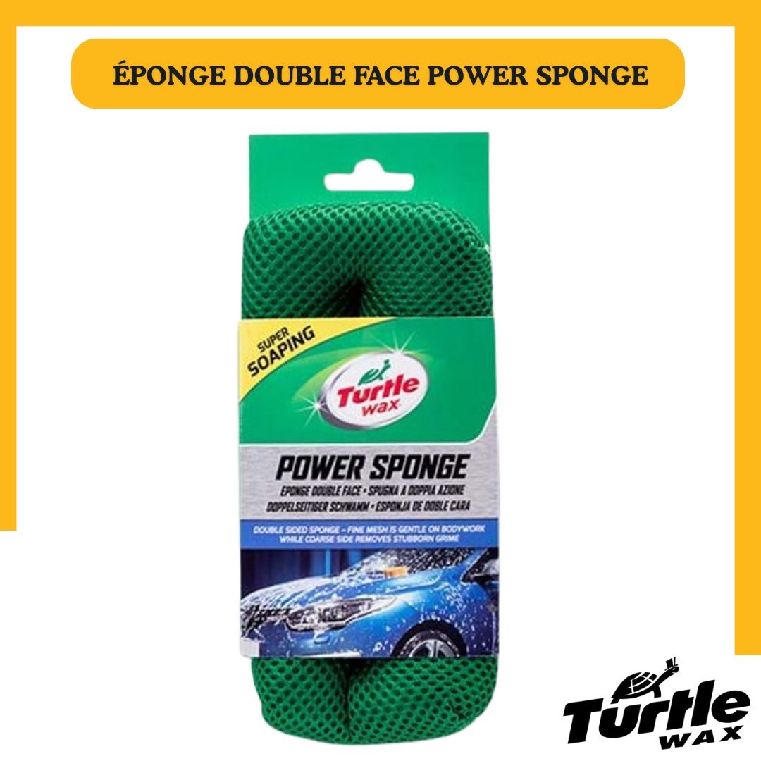 Turtle Wax Power Sponge – Éponge Double Face de Lavage Auto