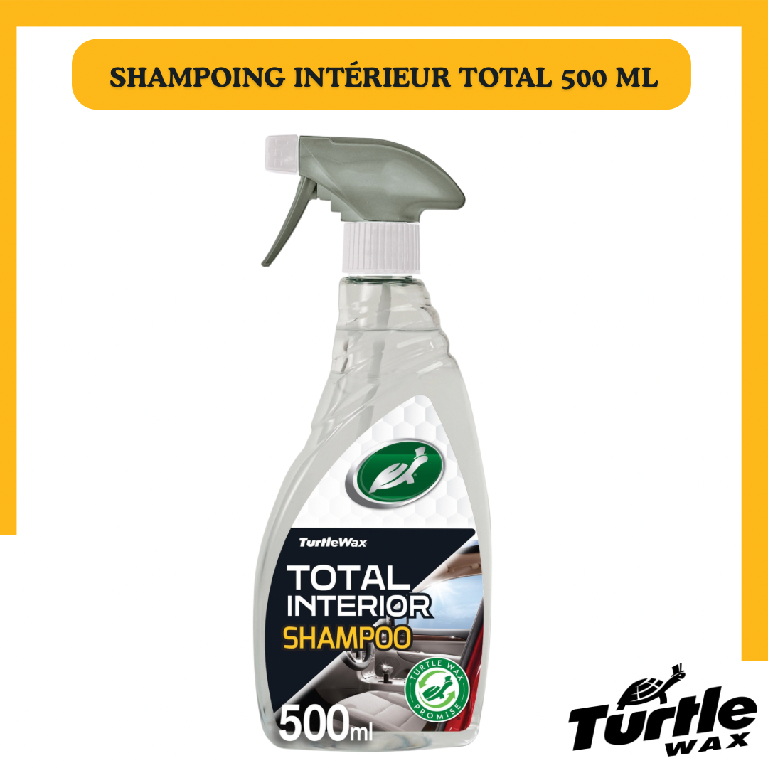 Turtle Wax Total Interior Shampoo – Nettoyant Intérieur Multi-Surfaces 500 ml