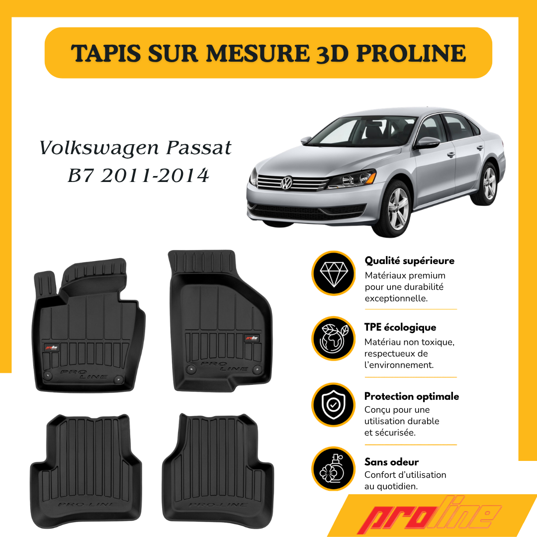 Tapis de sol PROLINE Volkswagen Passat B7 2011-2014