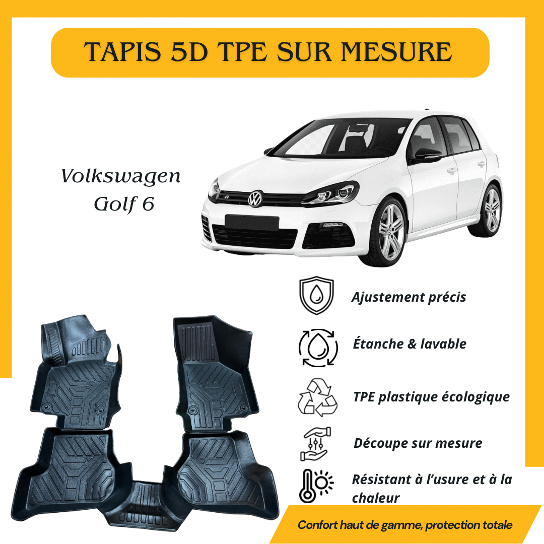 Tapis sur mesure 5D TPE Volkswagen Golf 6