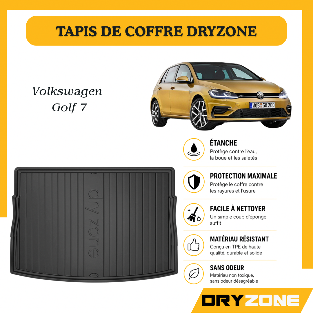 Tapis de Coffre Dryzone sur Mesure – Volkswagen Golf 7
