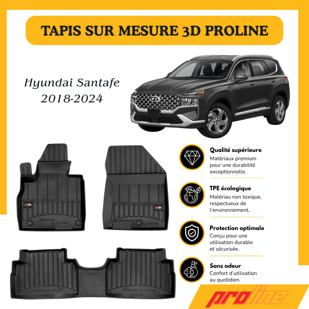 Tapis de sol PROLINE Hyundai Santafe 2018-2024
