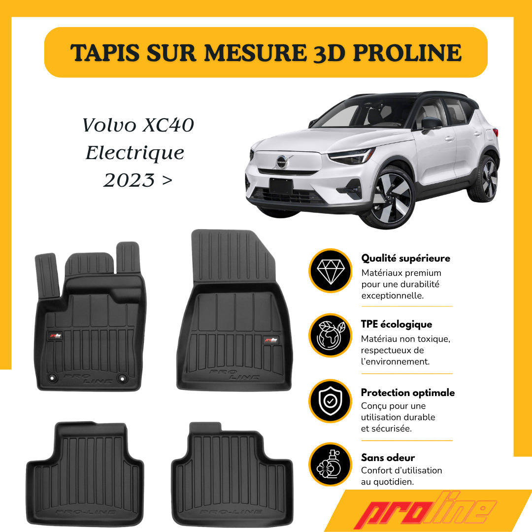 Tapis de sol PROLINE Volvo XC40 Electrique 2023 >