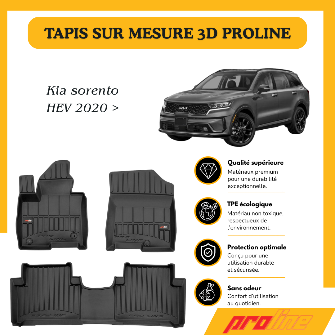 Tapis de sol PROLINE Kia Sorento IV XL Hybride 2020 >