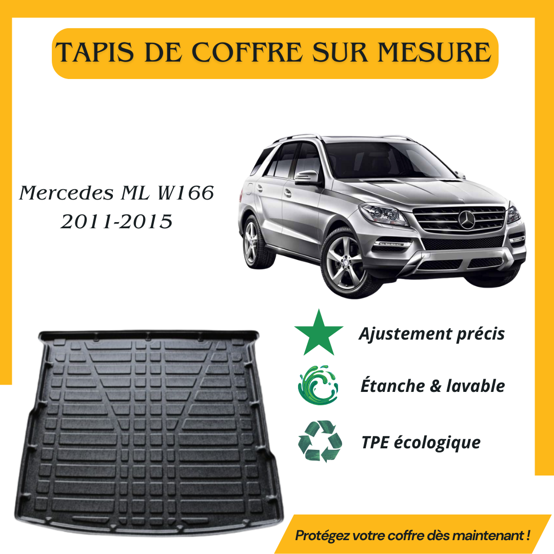Tapis de coffre 4D Mercedes ML 2011-2015