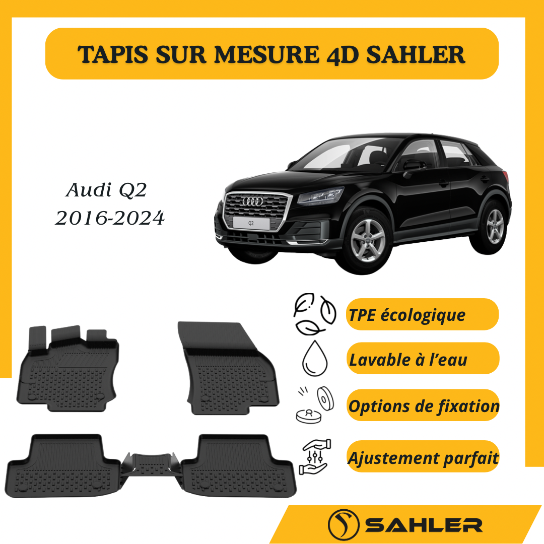 Tapis sur mesure 4D Audi Q2 2016-2024