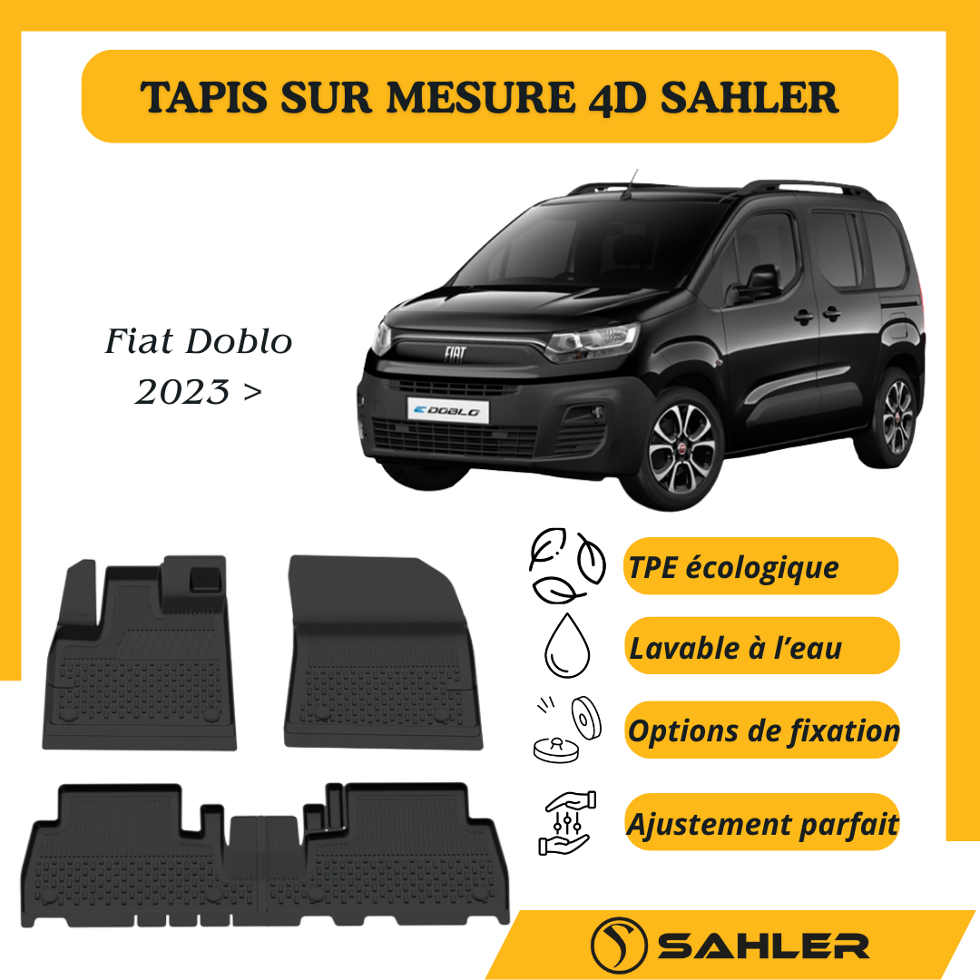 Tapis Sur Mesure 4D Fiat Doblo 2023 >