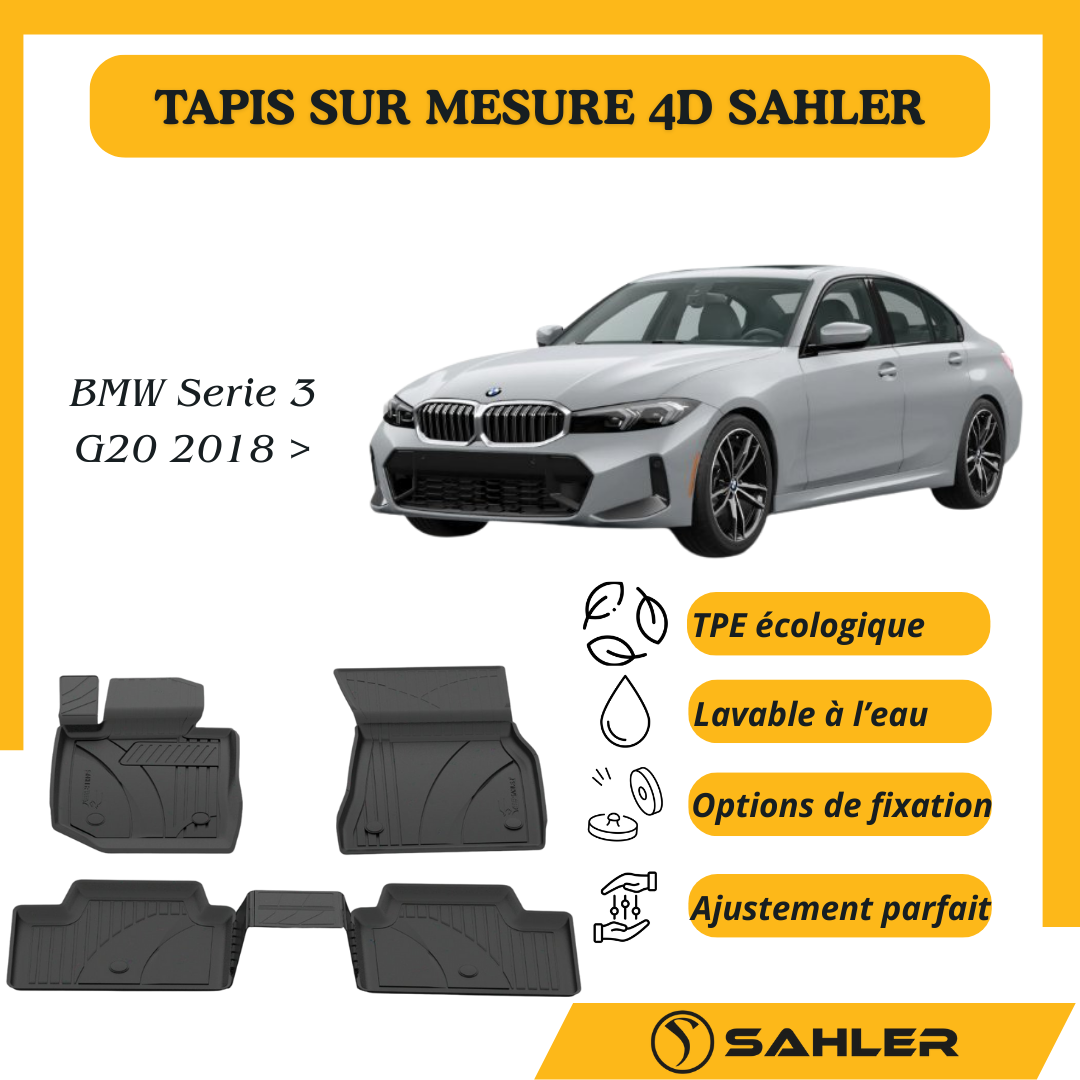 Tapis Sur Mesure 4D Premium BMW Serie 3 G20 2018 >