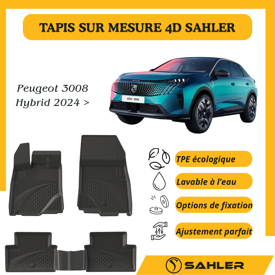 Tapis Sur Mesure 4D Peugeot 3008 Hybrid 2024>