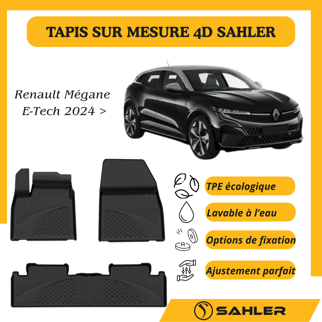 Tapis Sur Mesure 4D Renault Mégane E-Tech 2024 >