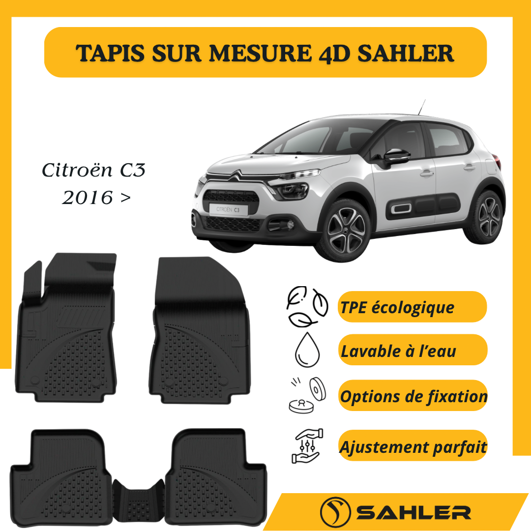 Tapis sur mesure 4D Citroën C3 2016 >