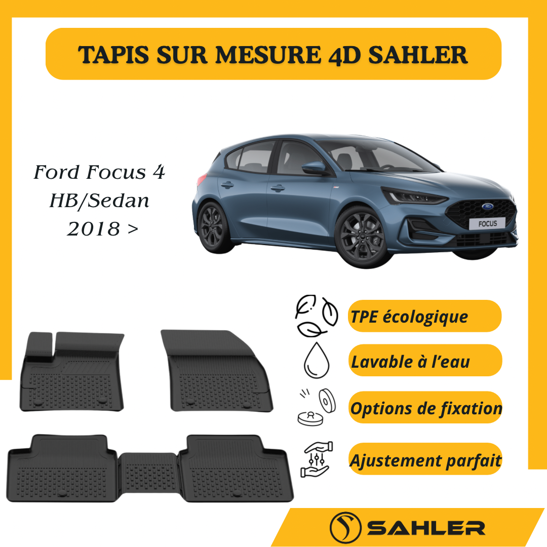Tapis sur mesure 4D Ford Focus 4 HB/Sedan 2018 >