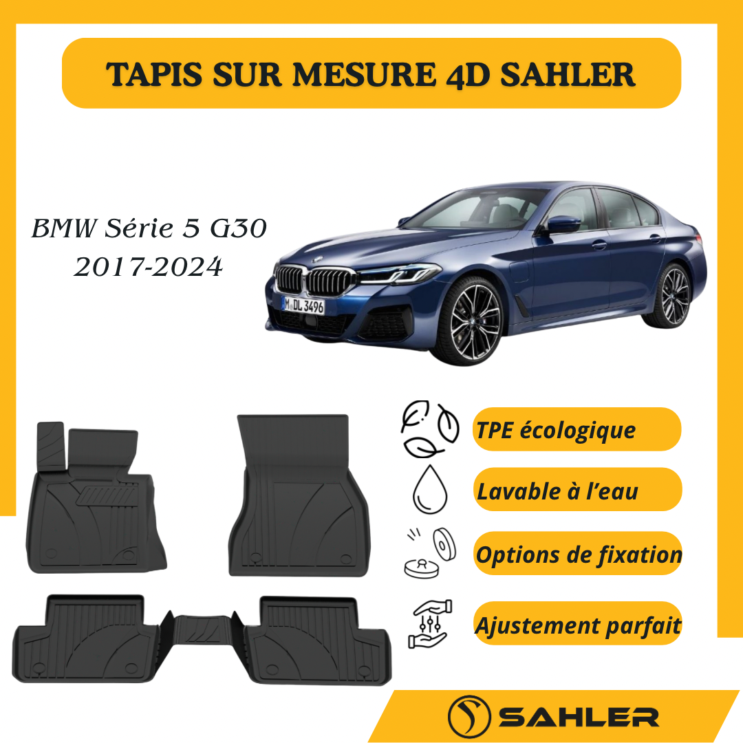 Tapis Sur Mesure 4D Premium BMW Série 5 G30 2017-2024