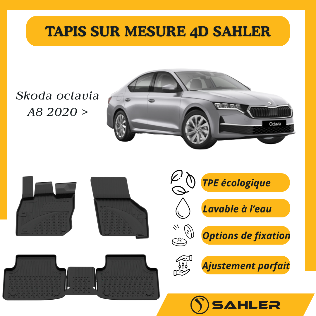 Tapis Sur Mesure 4D Skoda Octavia 2020 >