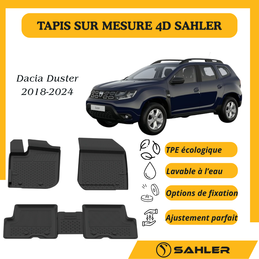 Tapis Sur Mesure 4D Dacia Duster 4x2 2018-2024