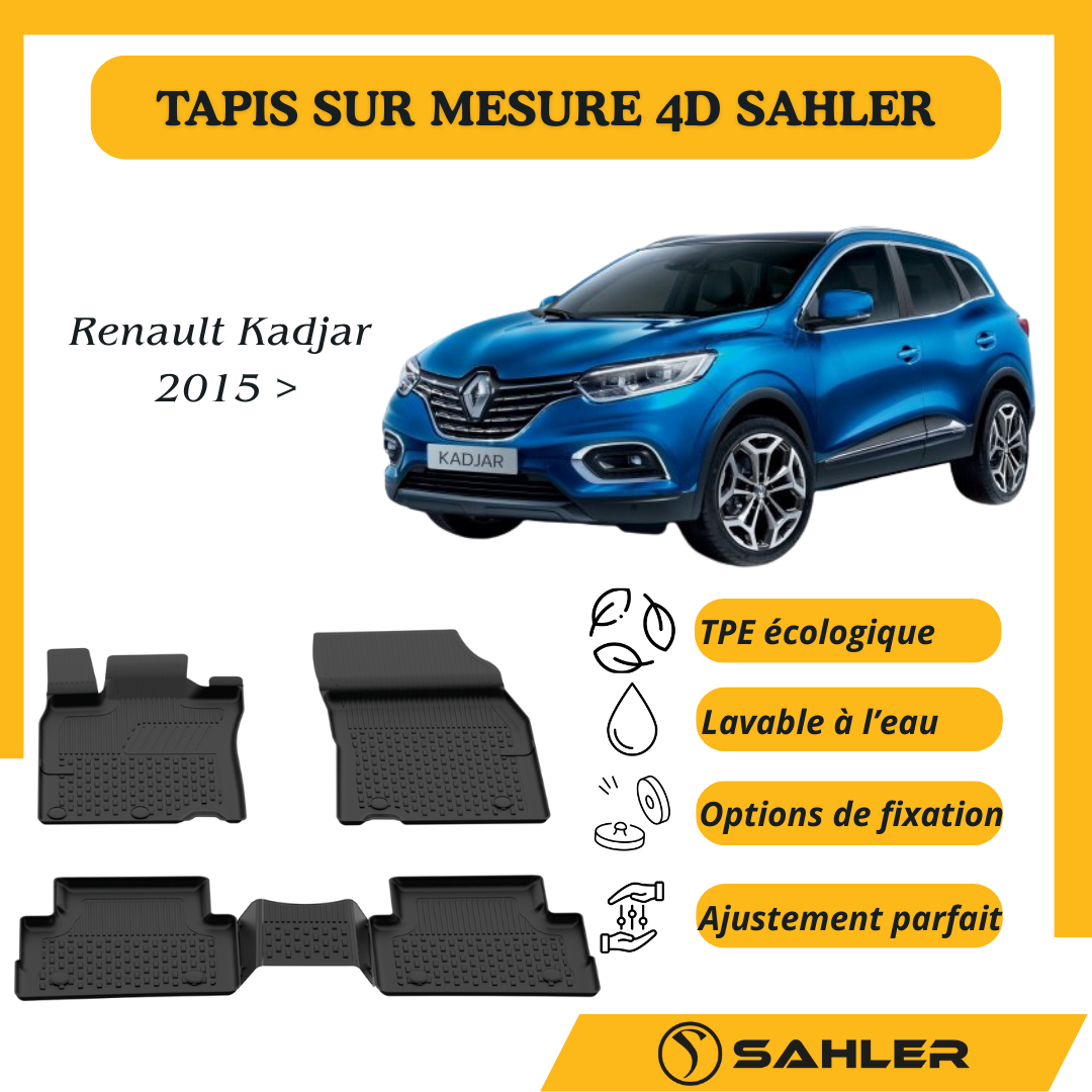 Tapis Sur Mesure 4D Renault Kadjar 2015 >