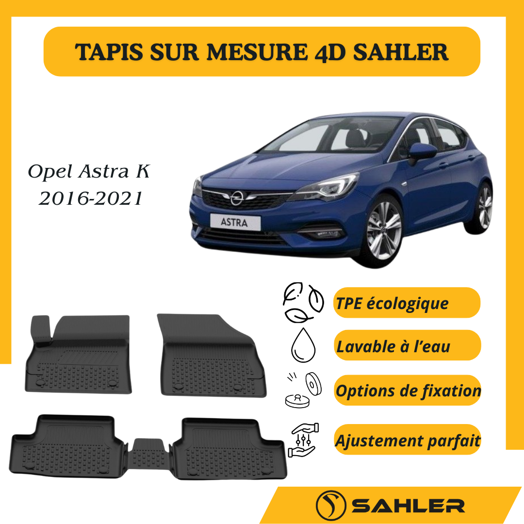 Tapis sur mesure 4D Opel Astra K 2016-2021