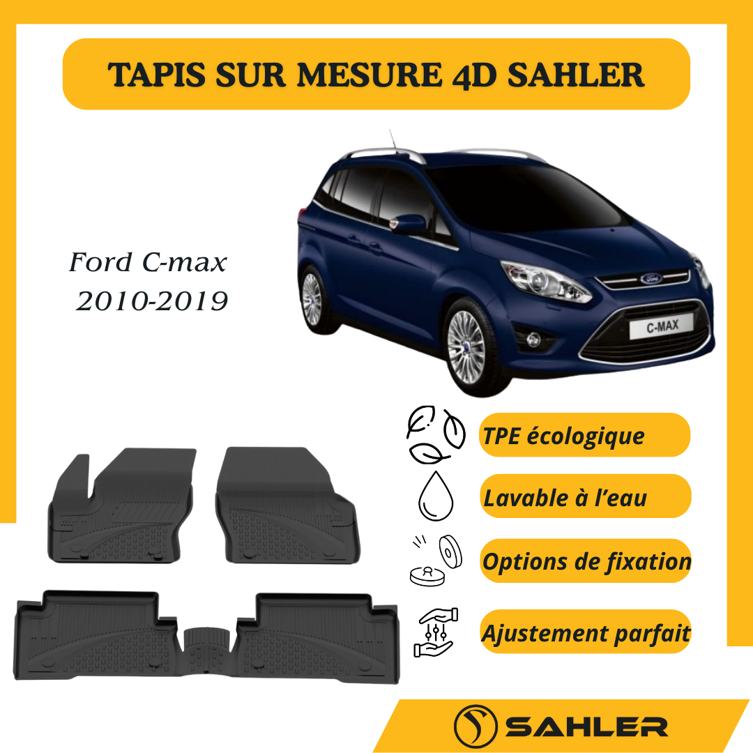 Tapis Sur Mesure 4D Ford C-max 2010-2019
