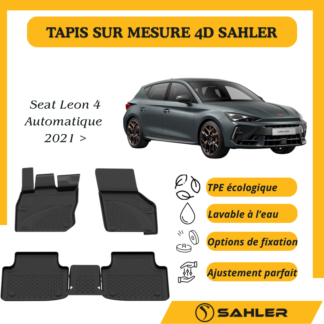 Tapis Sur Mesure 4D Seat Leon 4 Automatique 2021 >