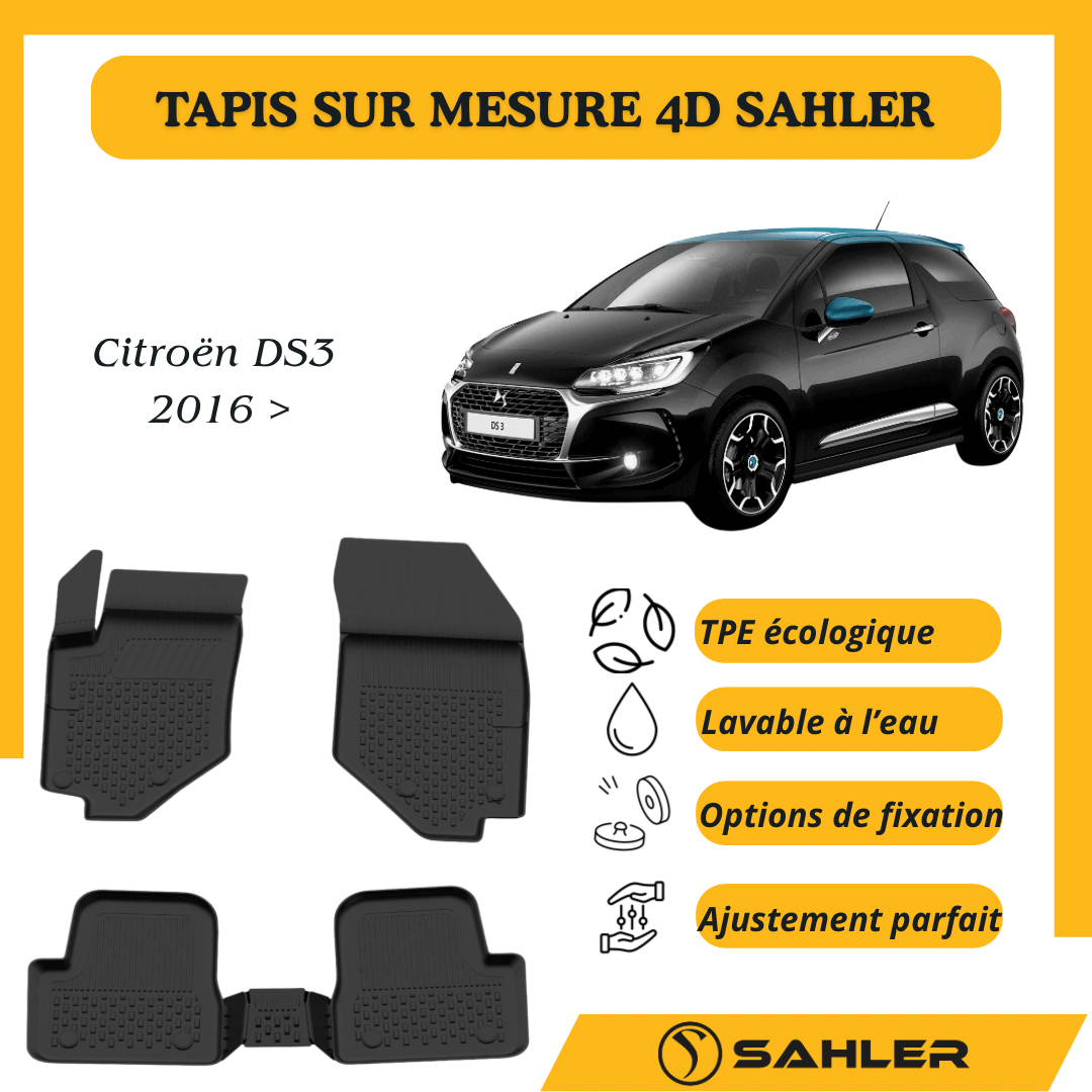 Tapis sur mesure 4D Citroën DS3 2016 >