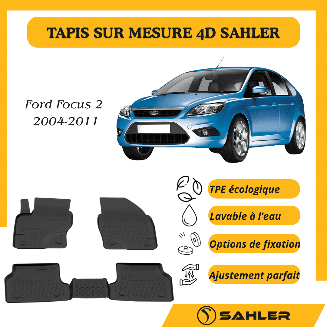 Tapis sur mesure 4D Ford Focus 2 2004-2011