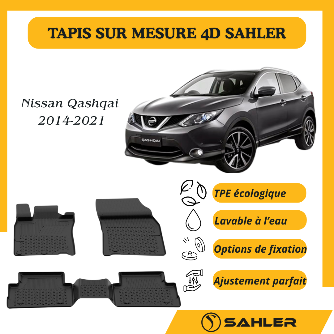 Tapis sur mesure 4D Nissan Qashqai 2014-2021