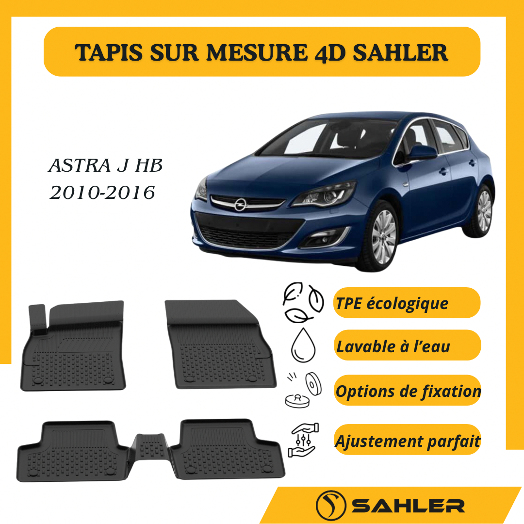 Tapis sur mesure 4D Opel Astra J 2010-2016 HB