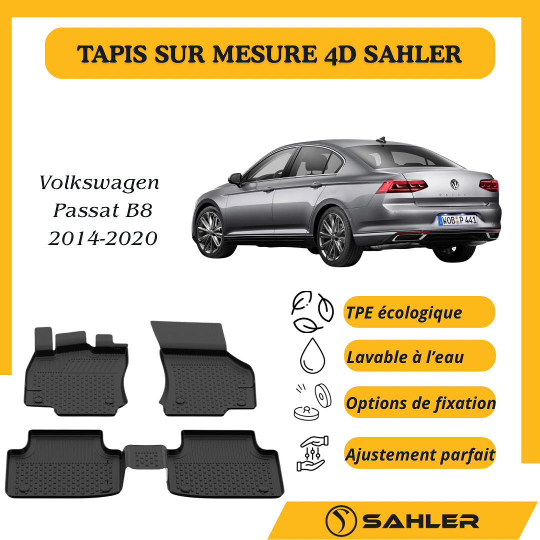 Tapis Sur Mesure 4D Volkswagen Passat B8 2014-2020