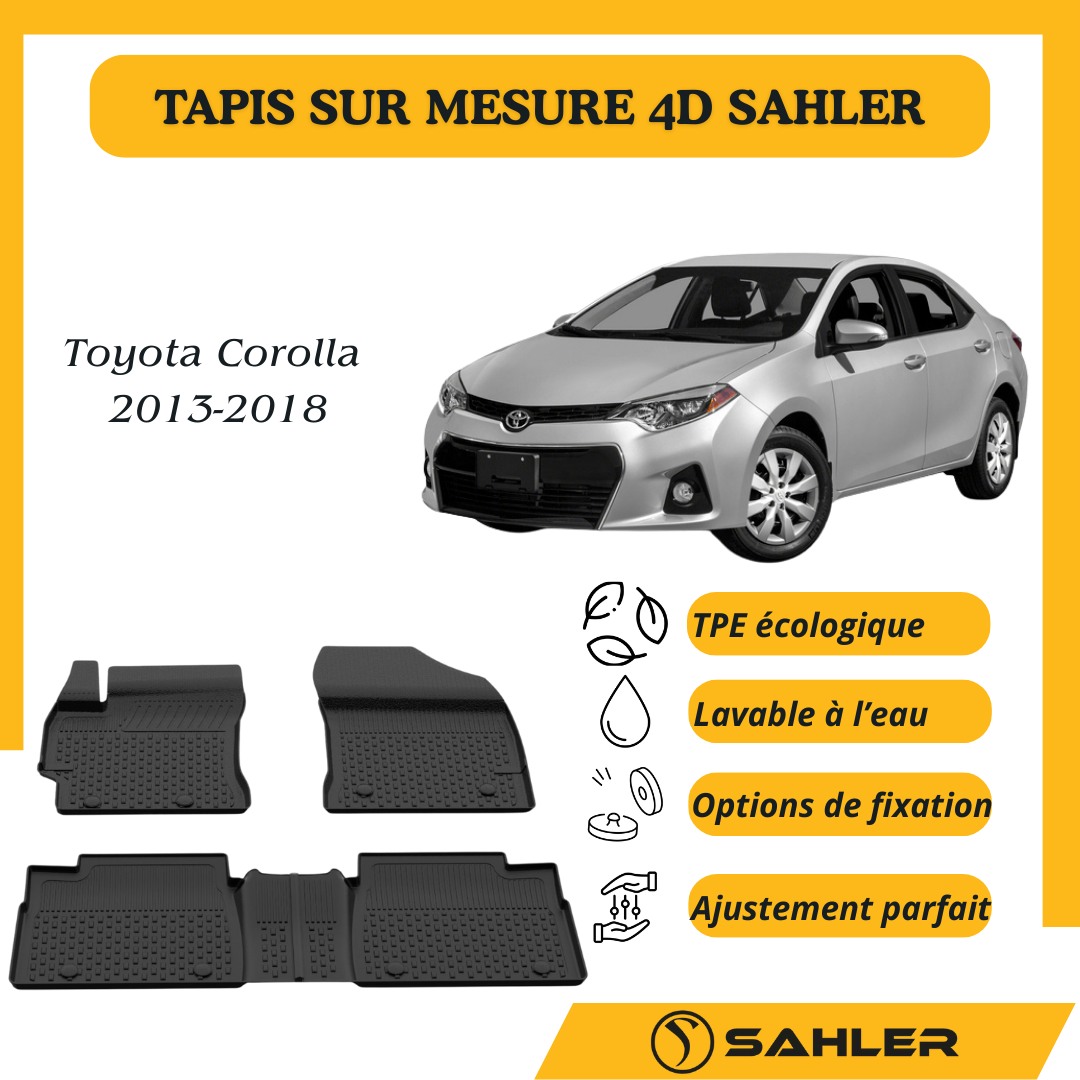 Tapis sur mesure 4D Toyota Corolla 2013-2018