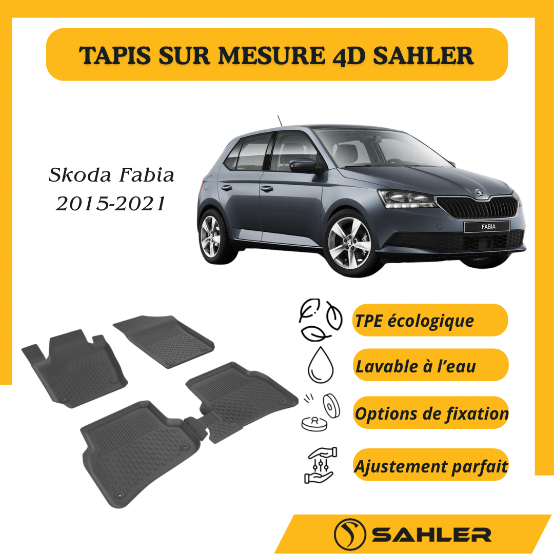 Tapis Sur Mesure 4D Skoda Fabia 2015-2021