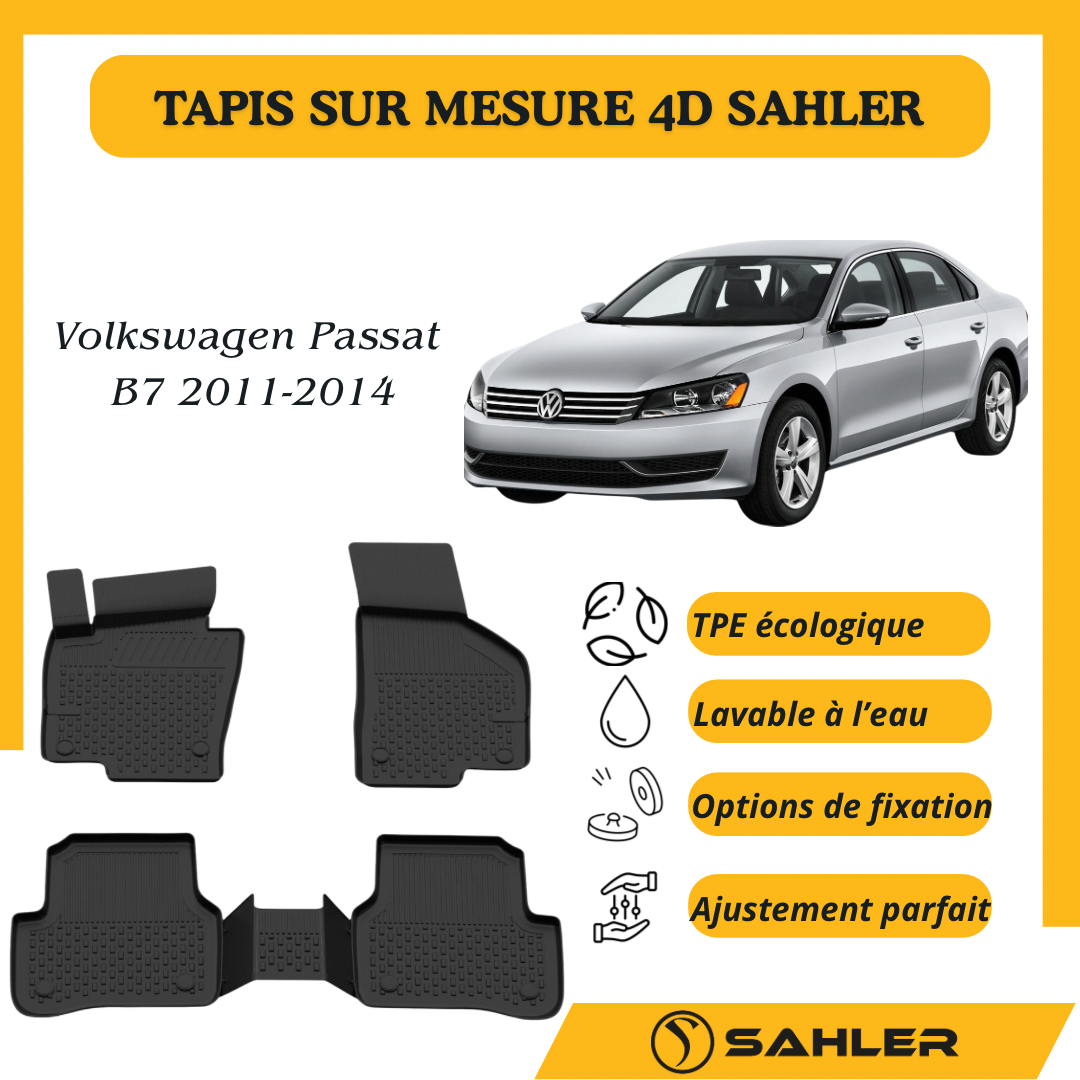 Tapis Sur Mesure 4D Volkswagen Passat B7 2011-2014