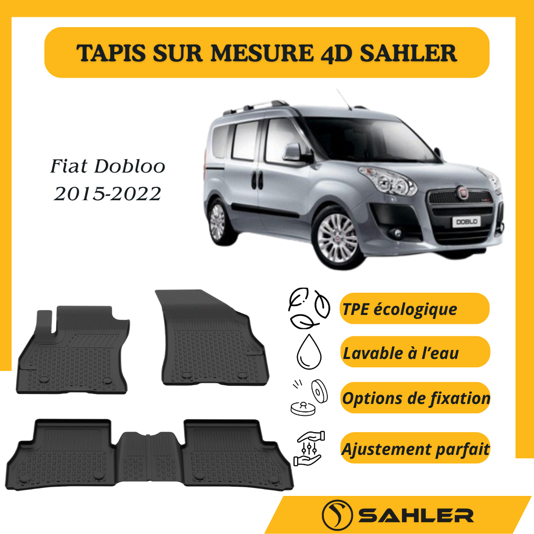 Tapis sur mesure 4D Fiat doblo 2015-2022