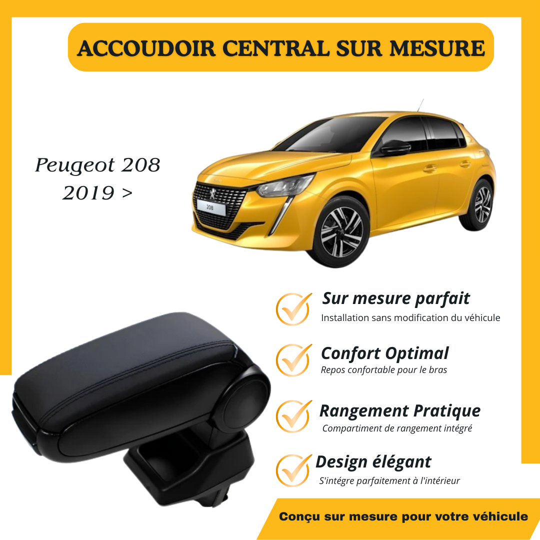 Accoudoir sur mesure Peugeot 208 2019>