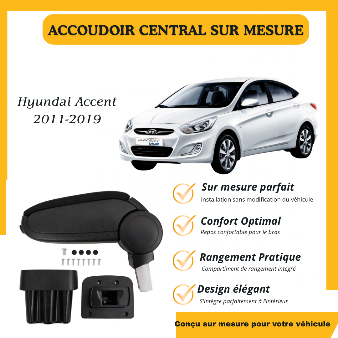 Accoudoir sur mesure Hyundai ACCENT 2011-2019