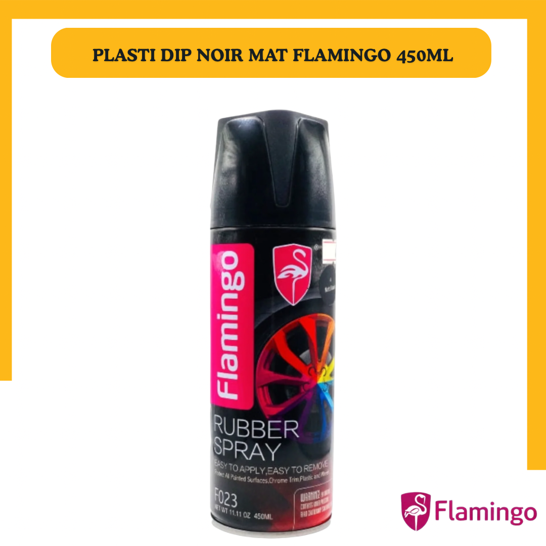 Plasti Dip Flamingo Noir Mat 450ML – Spray Caoutchouc Amovible pour Jantes