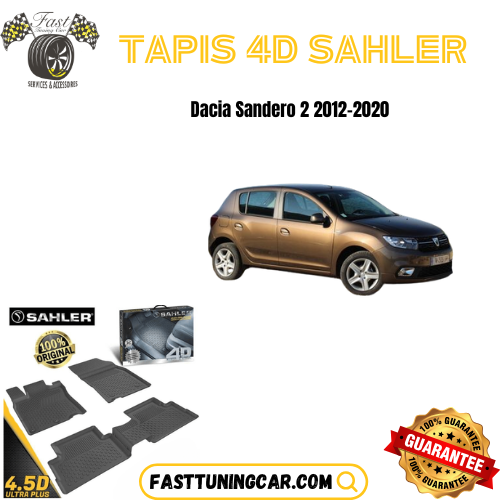 Tapis sur mesure 4D Dacia sandero 2012-2020