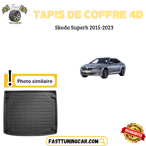Tapis de coffre 4D Skoda Superb 2015-2023