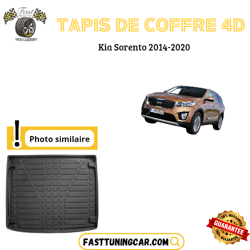 Tapis de coffre 4D Kia Sorento 2014-2020