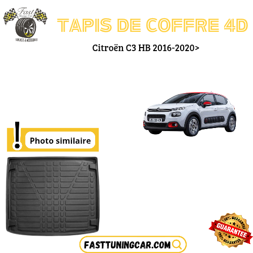 Tapis de coffre 4D Citroën C3 HB 2016-2020>