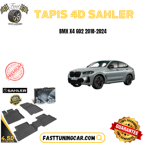 Tapis sur mesure 4D Extra Premium Bmw X4 G02 2018>