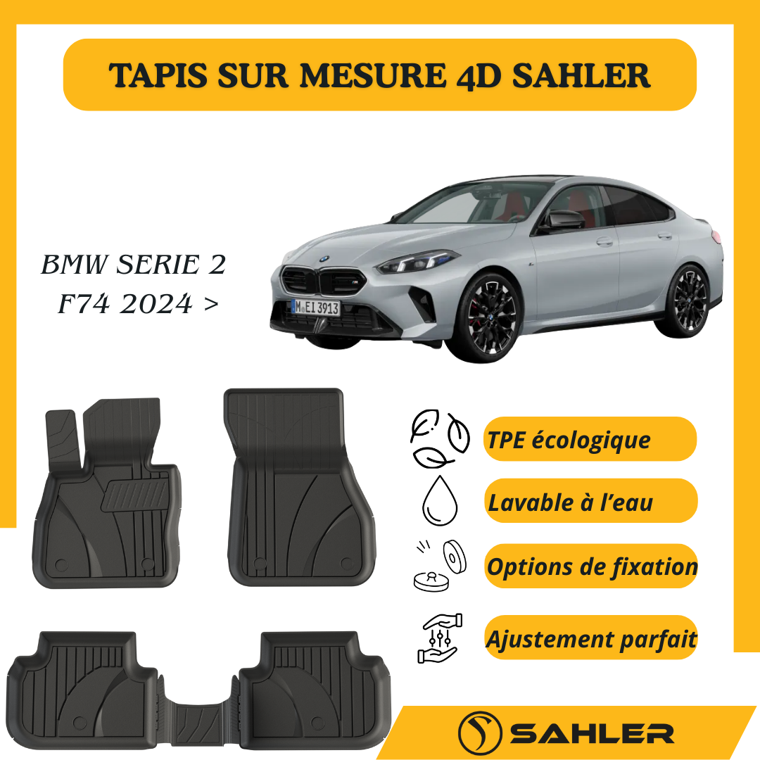 Tapis sur mesure 4D Premium BMW Série 2 Gran Coupé F74 2024 >