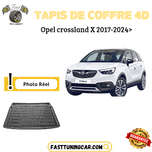 Tapis de coffre 4D Opel CROSSLAND X 2017-2024> Plancher De Chargement Supérieur