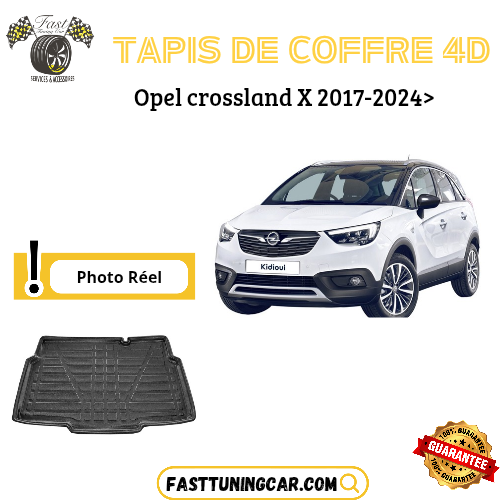 Tapis de coffre 4D Opel CROSSLAND X 2017-2024> Plancher De Chargement inférieur