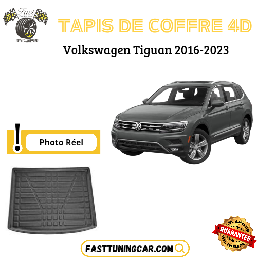 Tapis de coffre 4D VOLKSWAGEN TIGUAN 2016-2023 Plancher De Chargement Supérieur