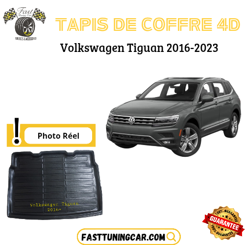 Tapis de coffre 4D VOLKSWAGEN TIGUAN 2016-2023 Plancher De Chargement inférieur